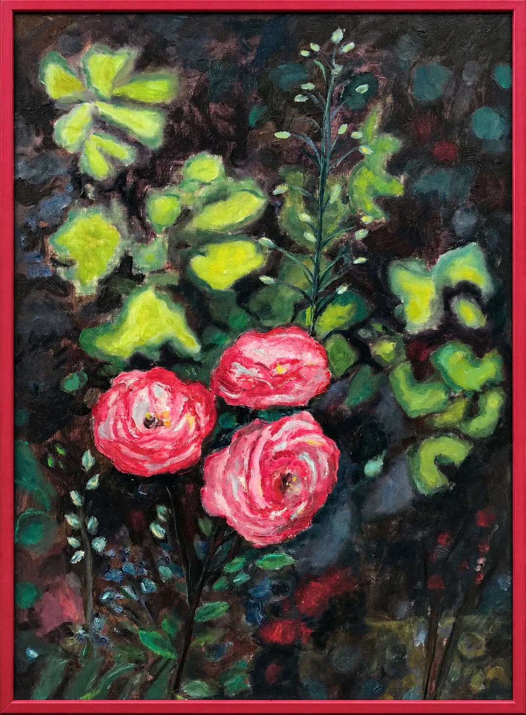 Les roses bicolores, Холст, масло, автор Anny Duperey