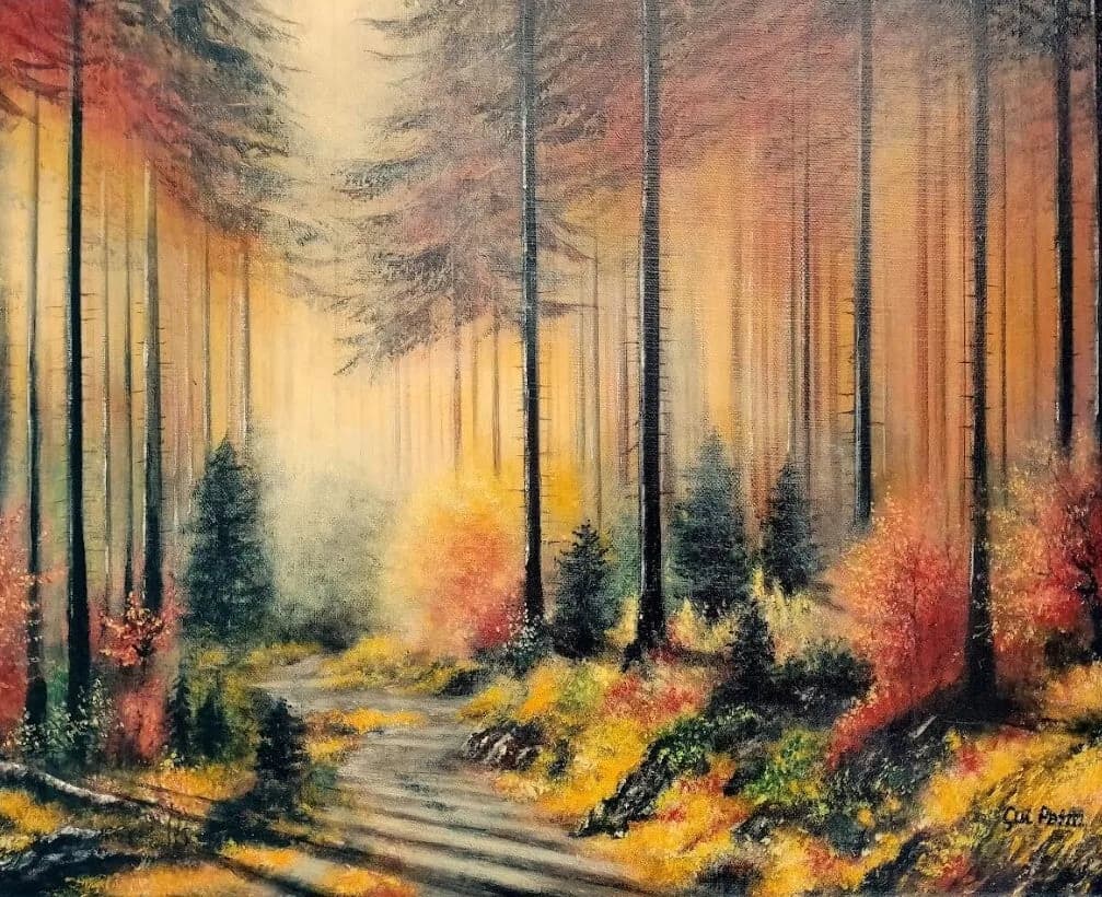 Rayons d'Automne, 리넨에 아크릴, Gui Petra 작
