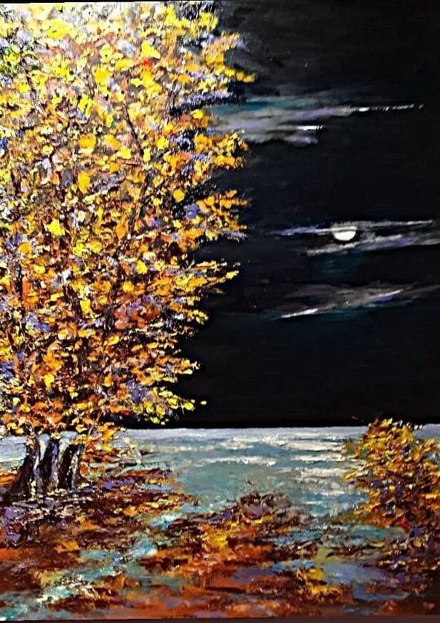 Nuit Magique,油画刮刀,Martine Cabanero 作