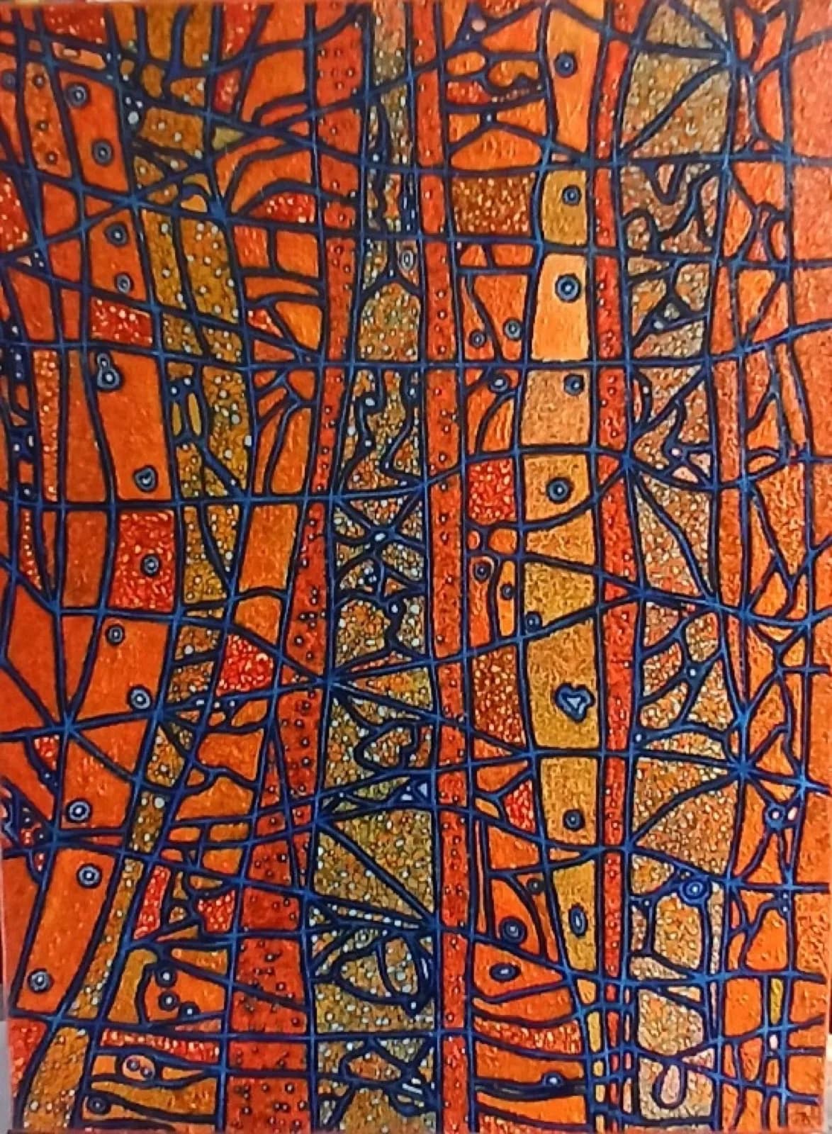 Mixed Orange, Acrylic, by TOUSSAINT