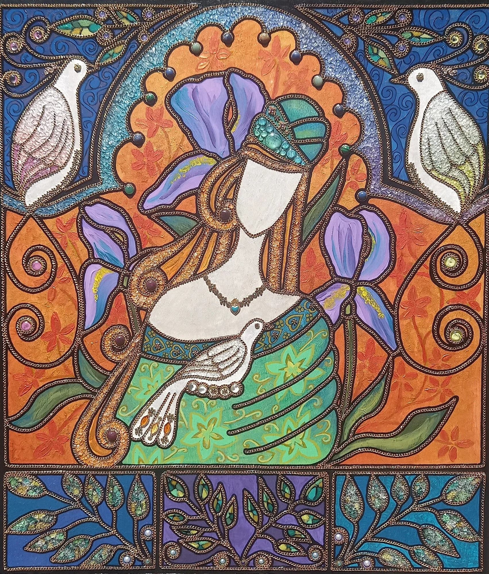 Écho de la Nature, Acryl, von Valérie Arvalys