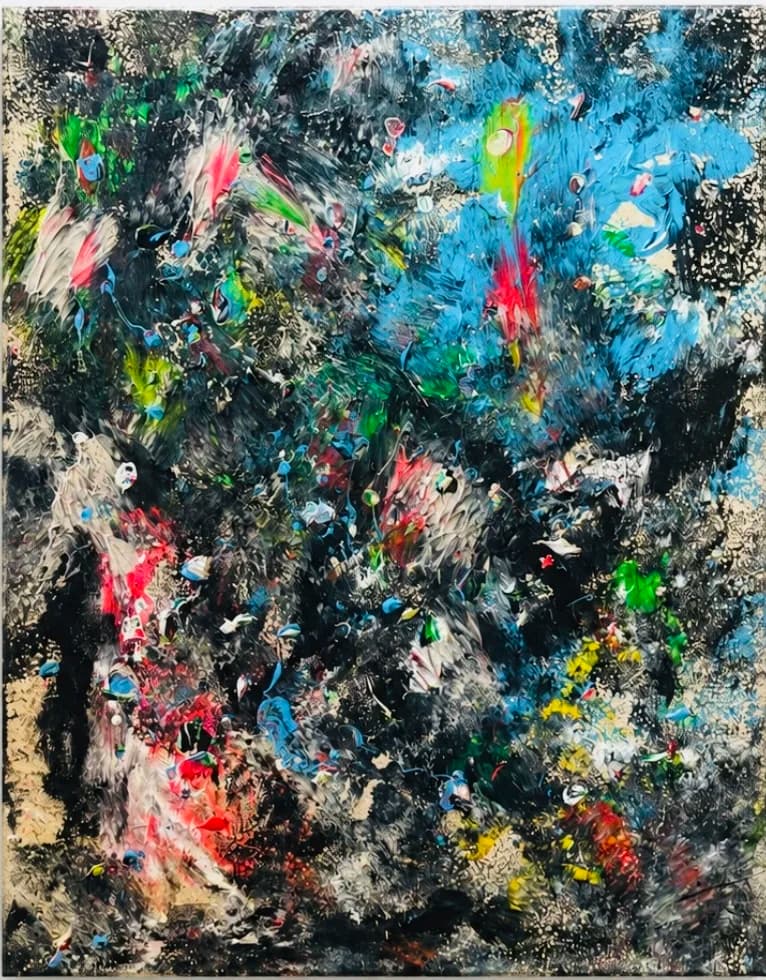 Psychédélique, Gemengde techniek, door Claude Tassin