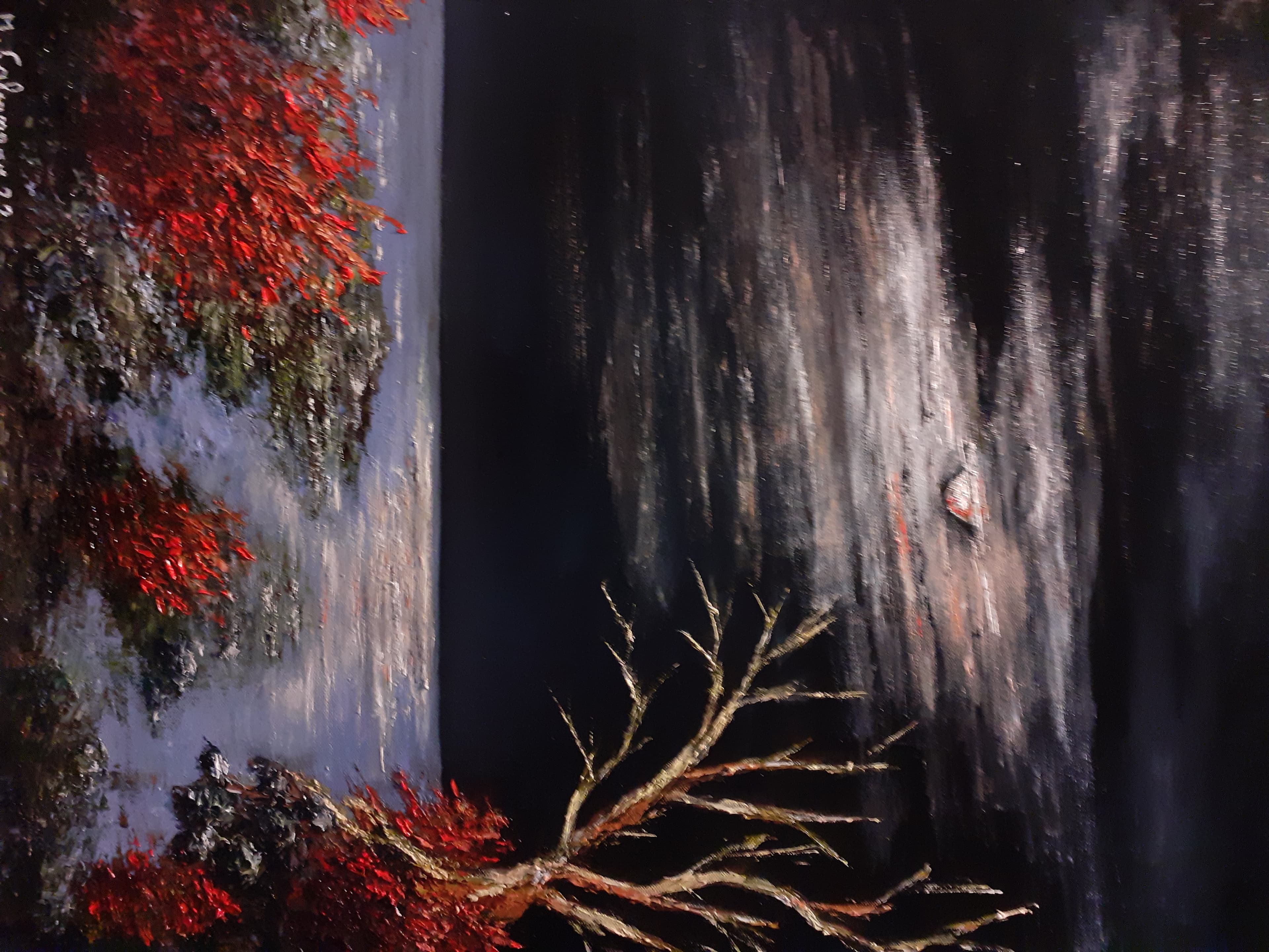 Lune rousse,油画刮刀,Martine Cabanero 作