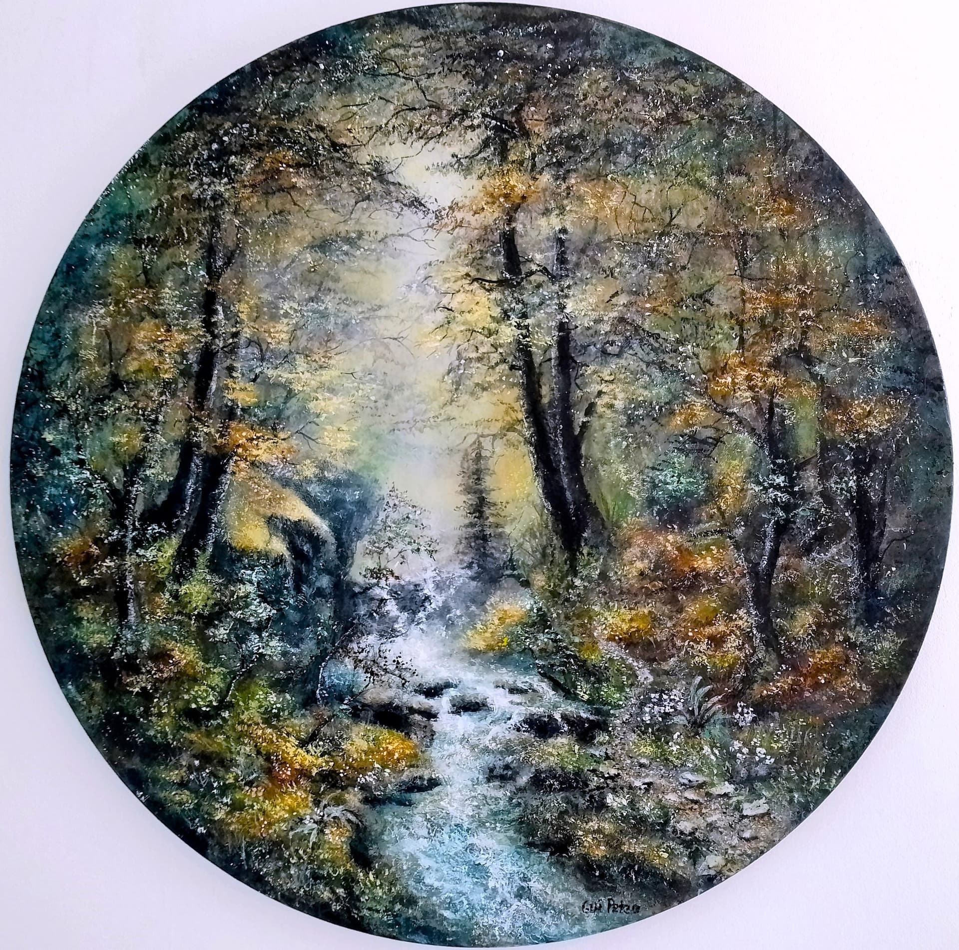 Le murmure de la forêt، أكريليك بسكين الرسم على قماش، من إبداع Gui Petra