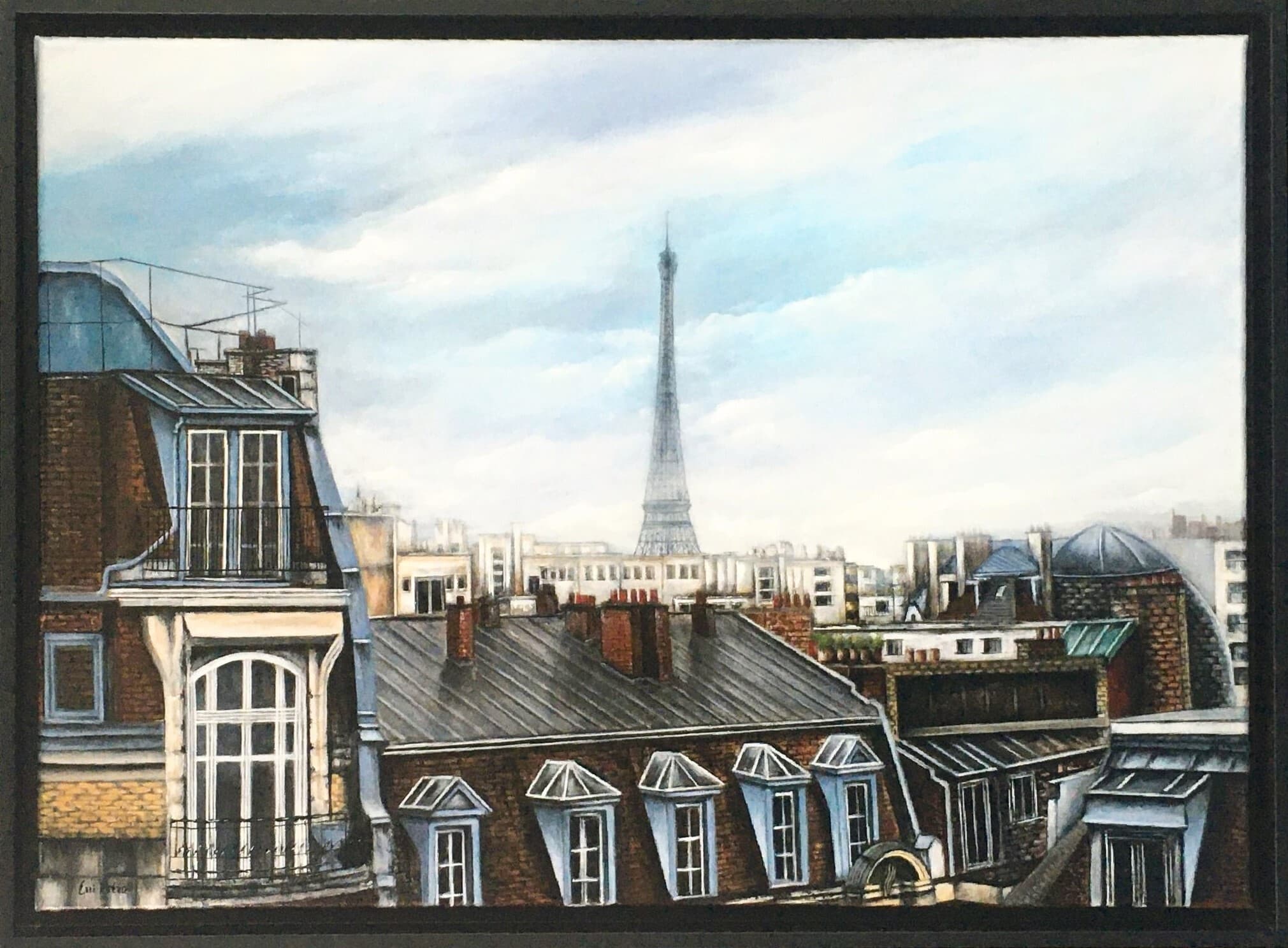 Sous le ciel de Paris, 캔버스에 아크릴, Gui Petra 작