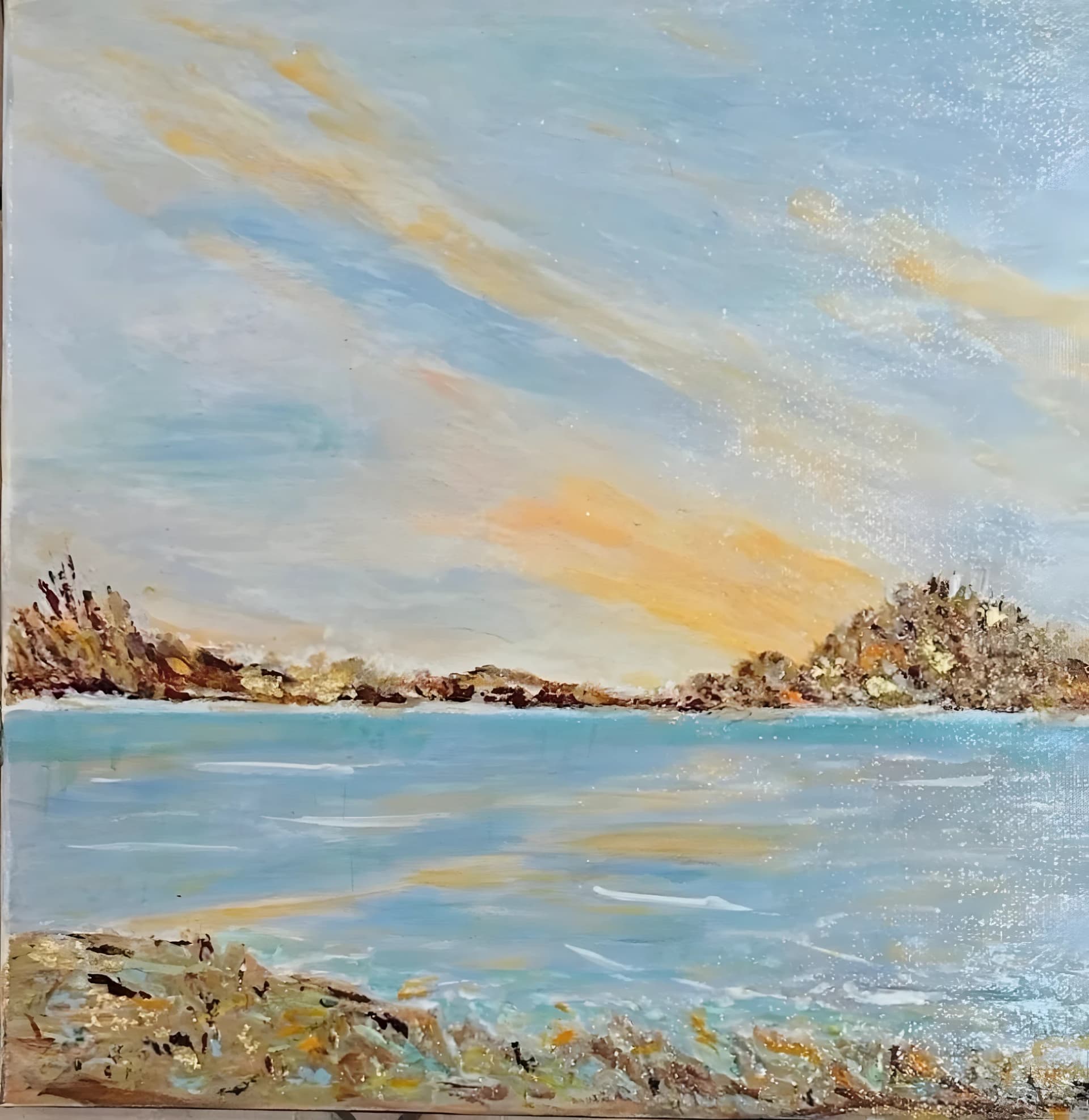 Au bord du jour, Acryl, von Dominique Ferrante