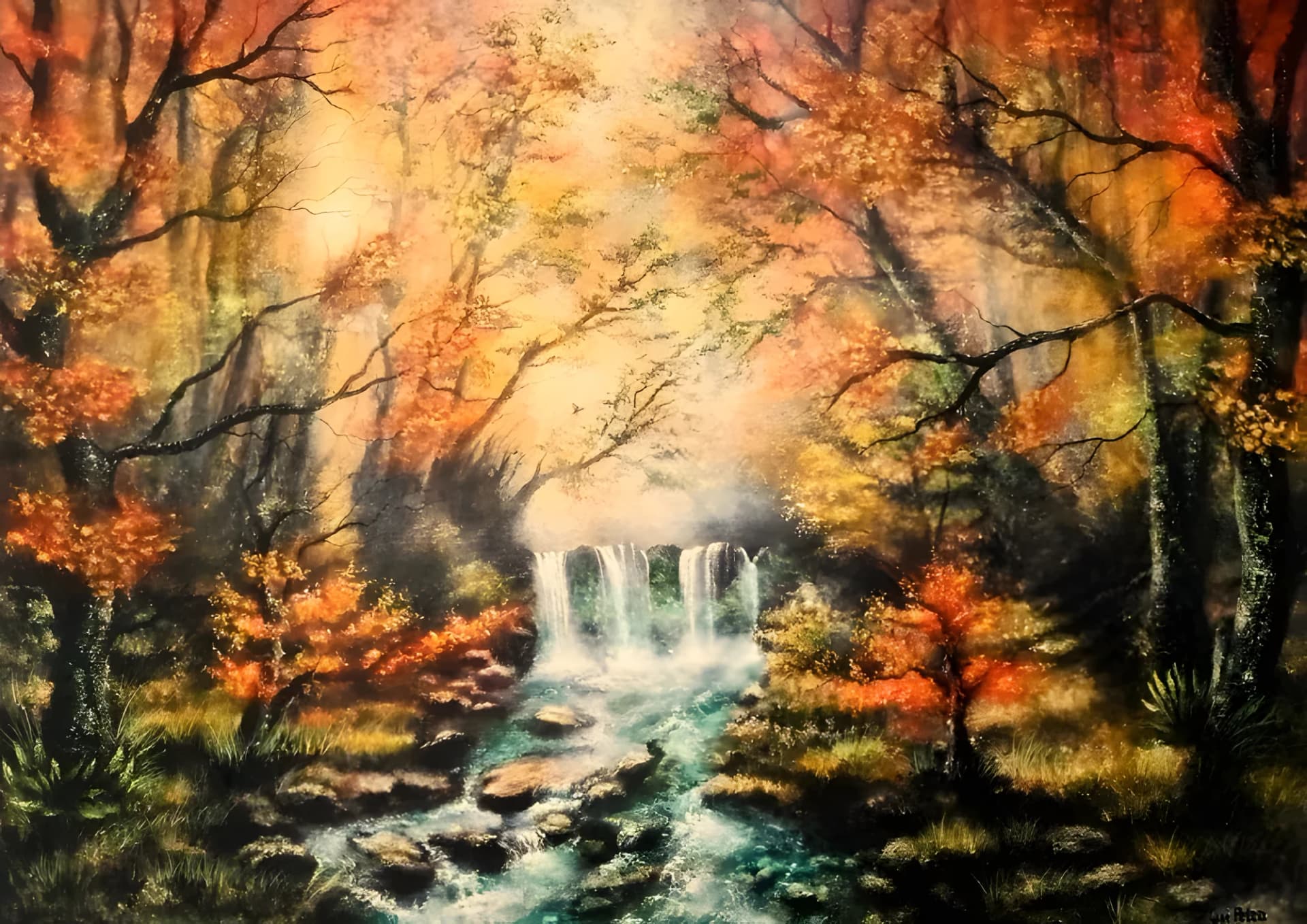 Au Cœur de la Forêt, Acrylic on linen, by Gui Petra