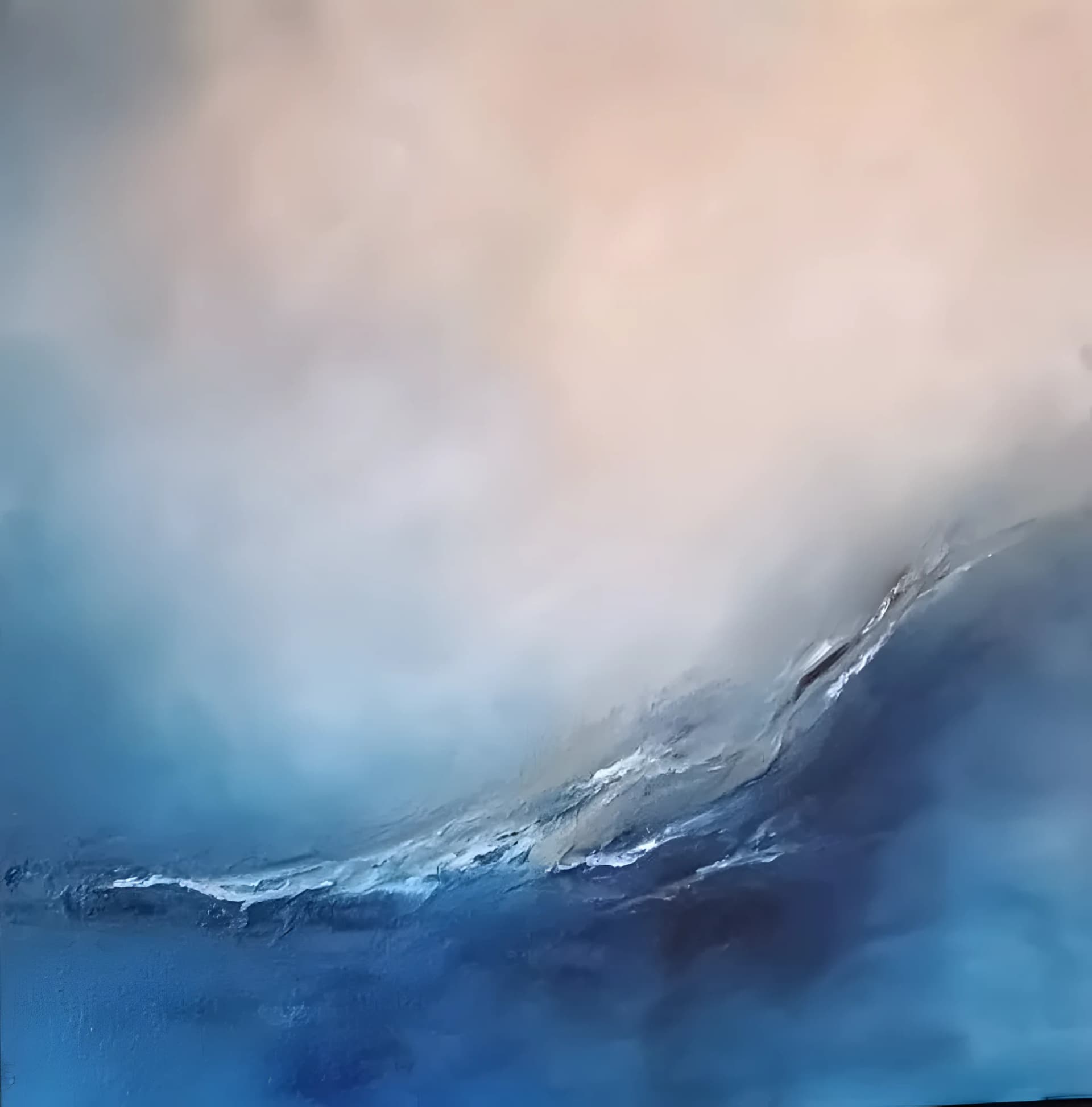 Naissance d'une Vague, Óleo sobre lienzo, por Laurence Martins