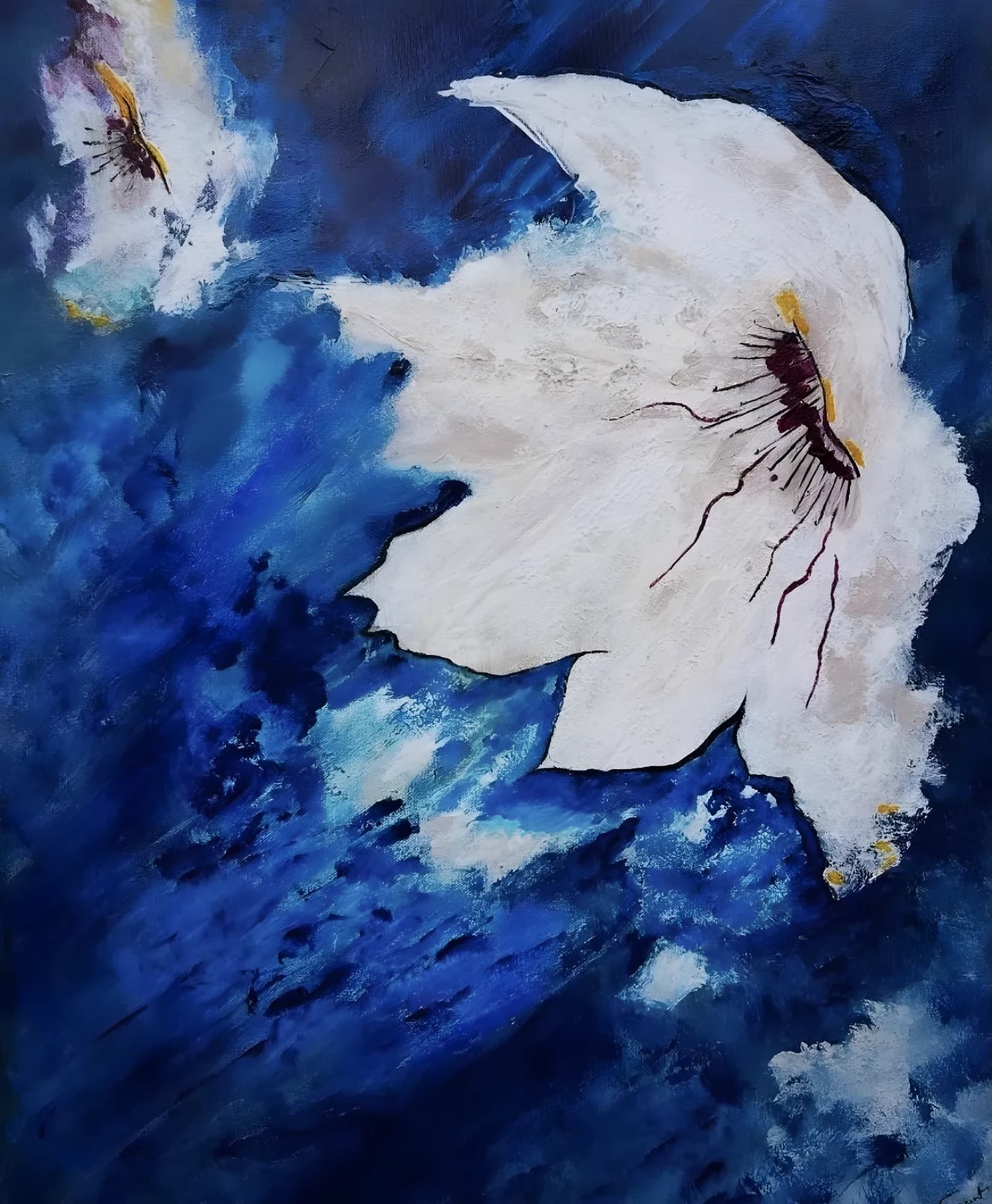 Fleurs marines, Acryl, von Dominique Ferrante