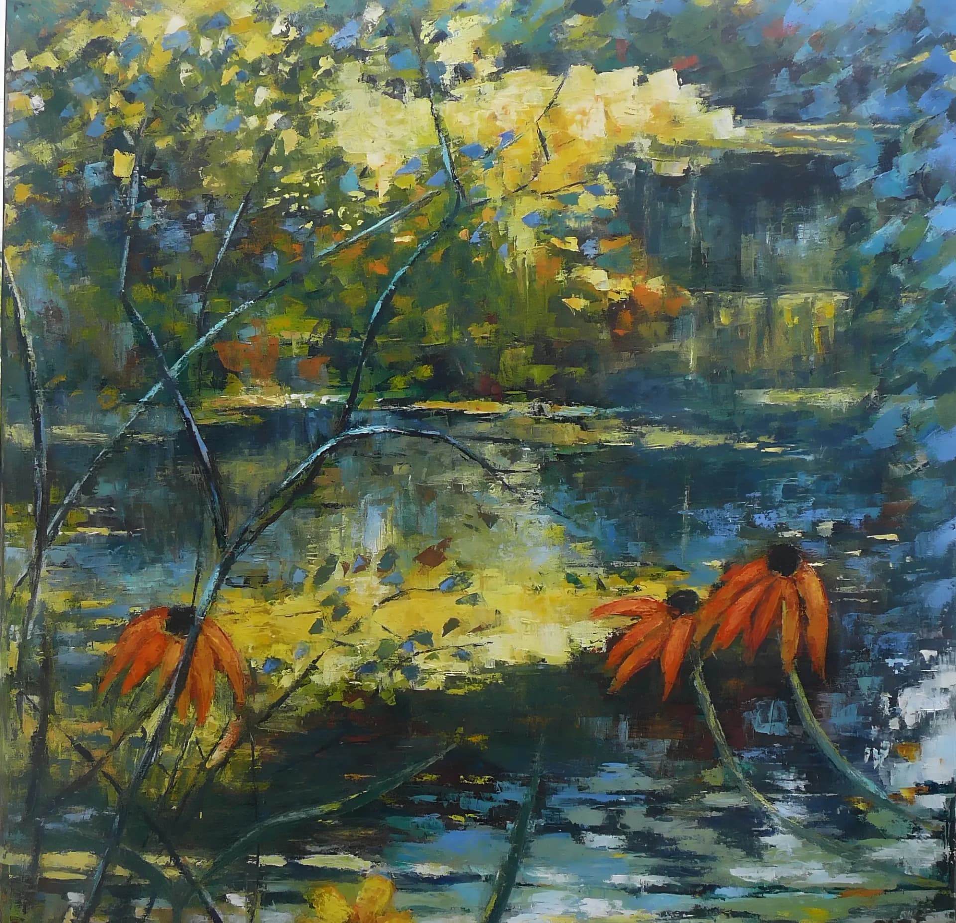 Marais, Huile au couteau, par Fabé