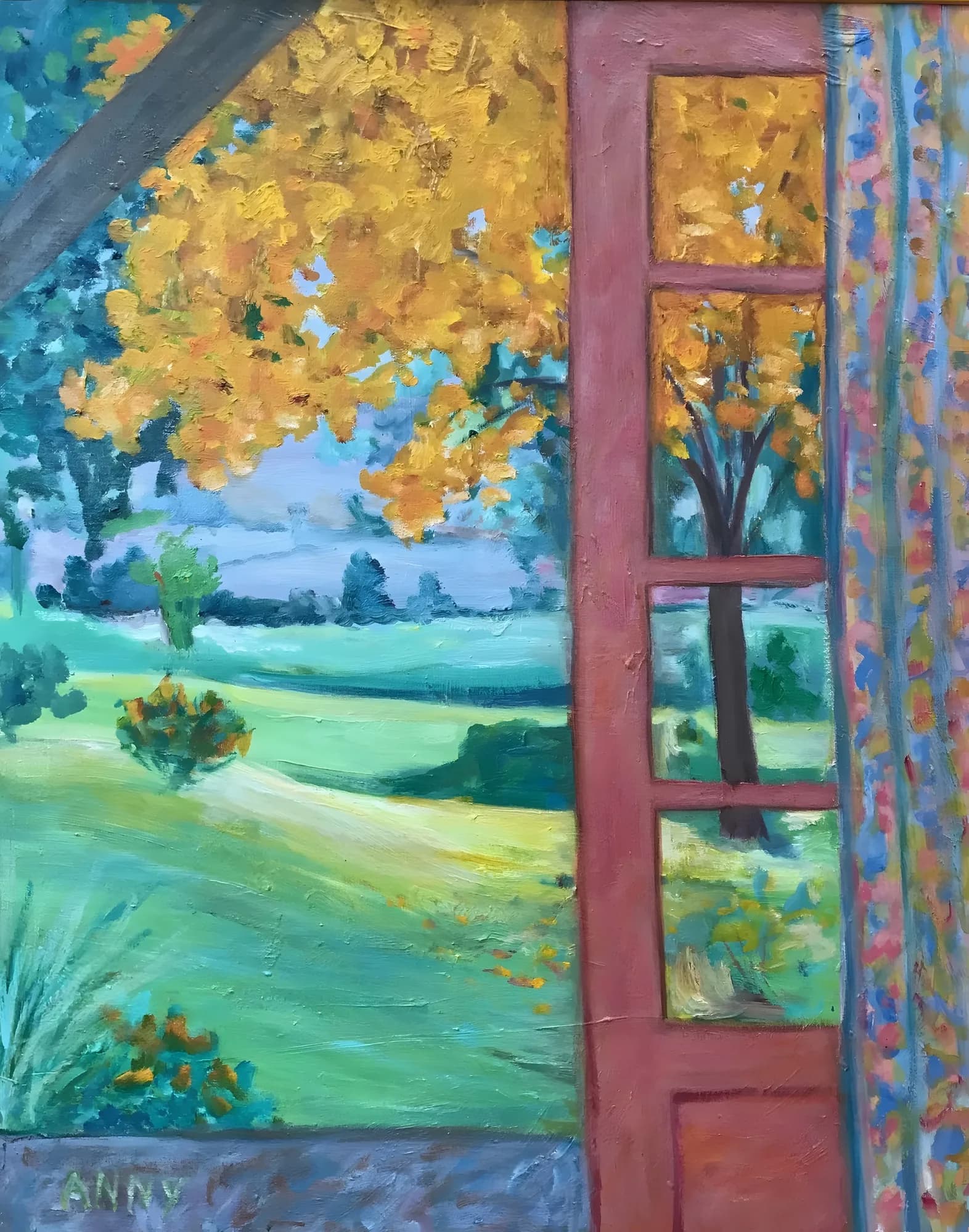Soudain l'automne est là، زيت على قماش، من إبداع Anny Duperey