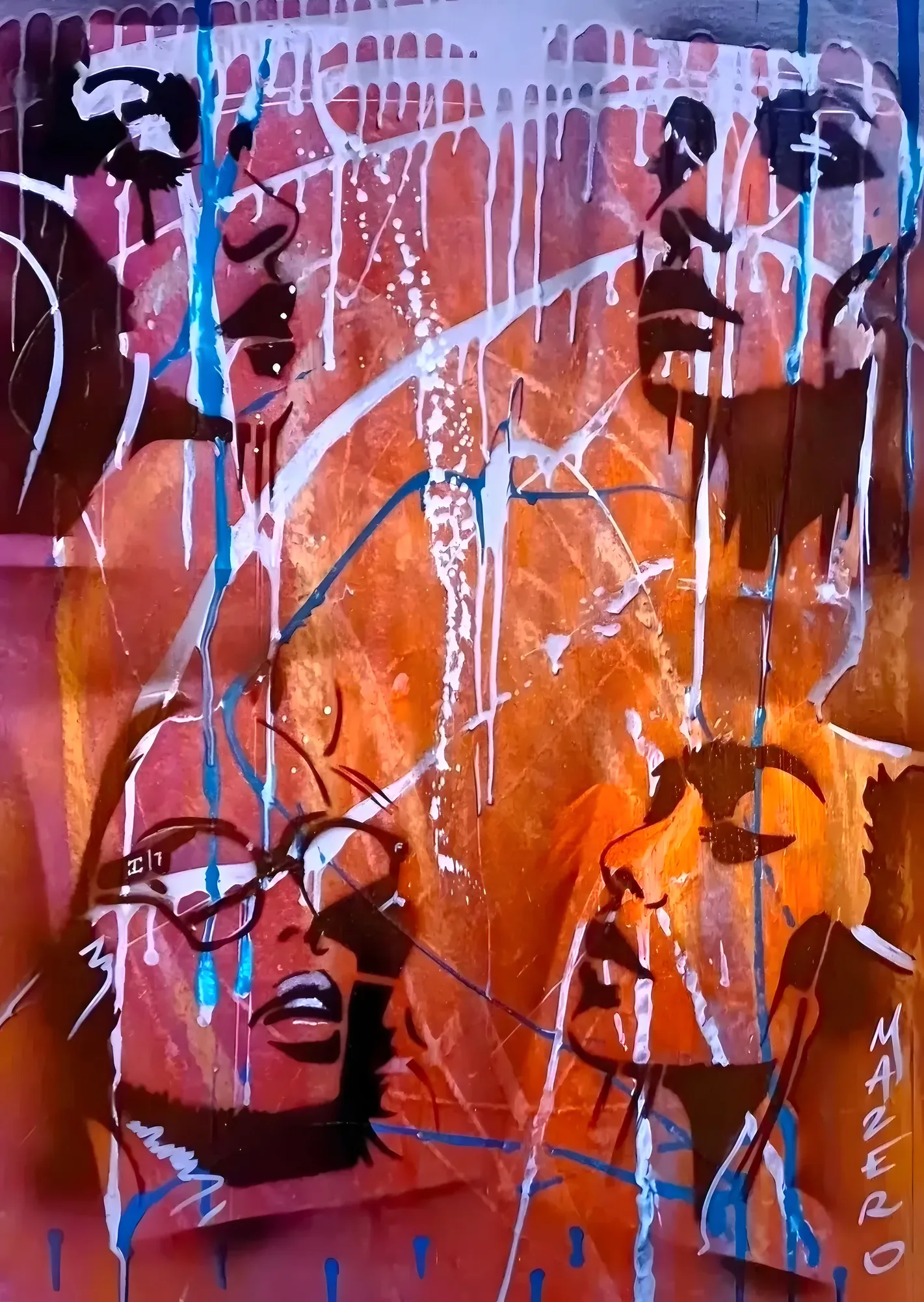 Visages Urbains، استنسل وأكريليك، من إبداع Mazero