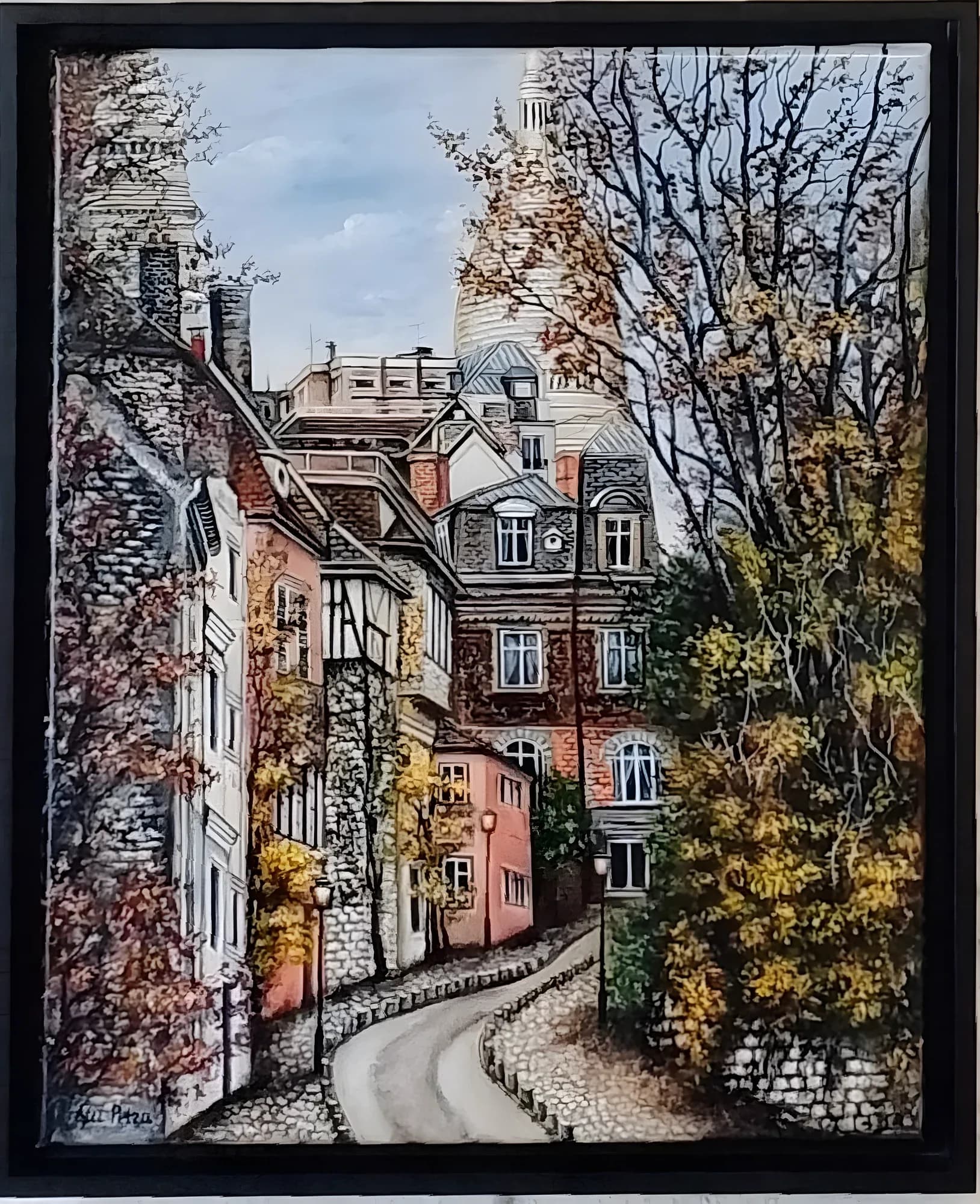 Automne à Montmartre, Acrylic on canvas, by Gui Petra