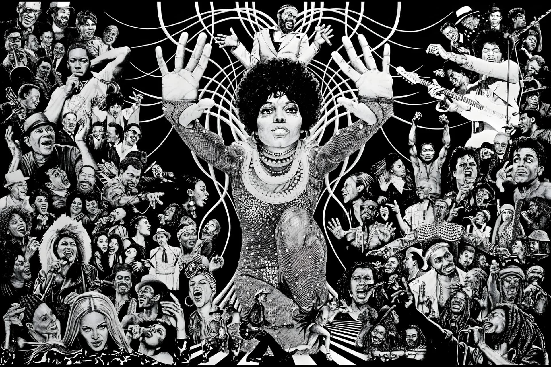 Black Music, Encre, par Luc Brun Perasso