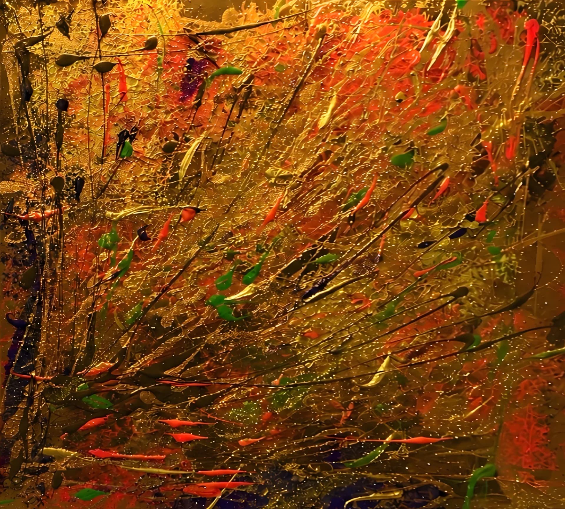 Feux d'artifices, Mischtechnik, von Claude Tassin